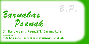 barnabas psenak business card